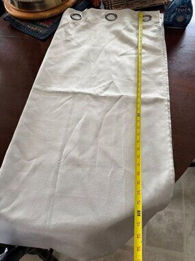 Silver Grommet Curtain Panel 86" X 66" Textured Fabric Windows set of two